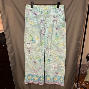 Vintage Lilly Pulitzer Wide Leg Ocean Pants, size 8